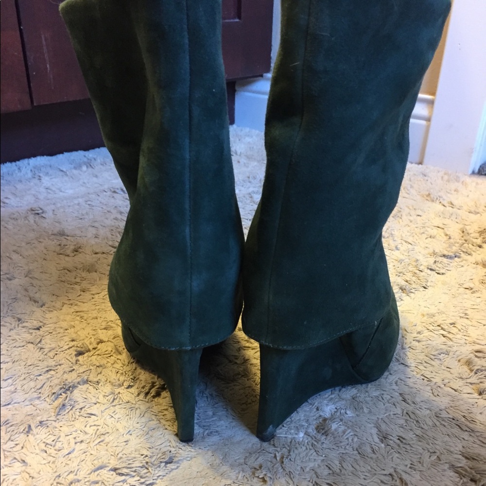 Enzo Angiolini green Suede Women's Boots - Picture 4 of 5